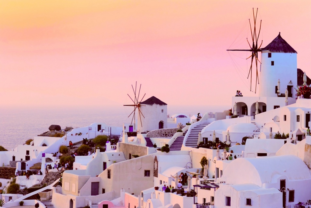 希臘 聖托里尼 greece sunset